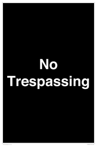 No Trespassing